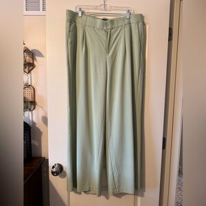 Wide leg twill pant from Torrid, size 16. Light seafoam color.